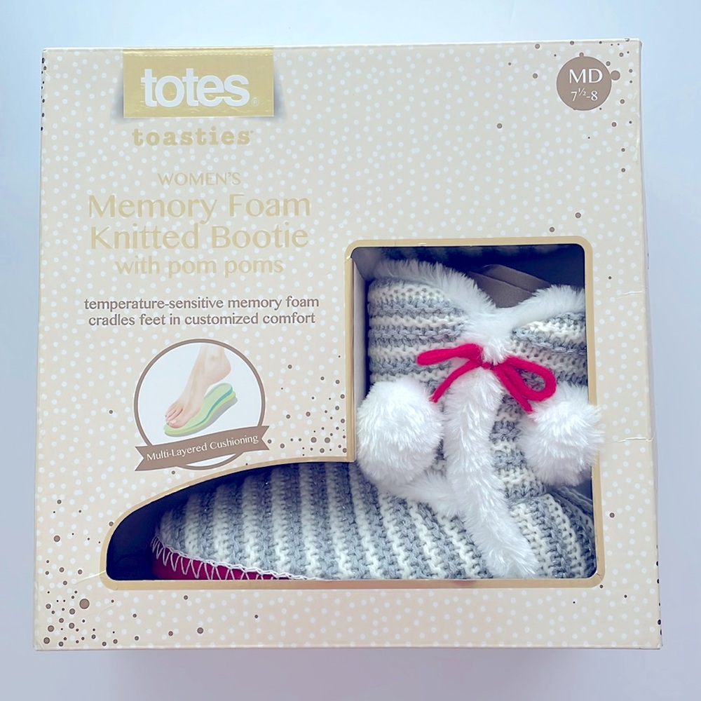 Totes Memory Foam Knitted Bootie